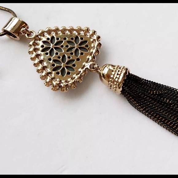Very nice!! Gold plated long Necklace tassel . - Picture 6 of 7